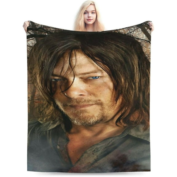 Blanket Norman Reedus Soft and Comfortable Warm Fleece Throw Blankets Yoga Blankets Beach Blanket Picnic Blankets Gift for Dorm Room Office Decor Sofa Bed Camping Travel All Season