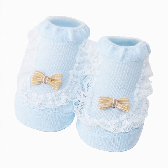 Hessimy Boys Girls Socks,Crew,Ankle,& No Show,Stretch-Cotton Socks,Moisture-wicking,Cushioned,Multipacks(Blue,6-12 Months)