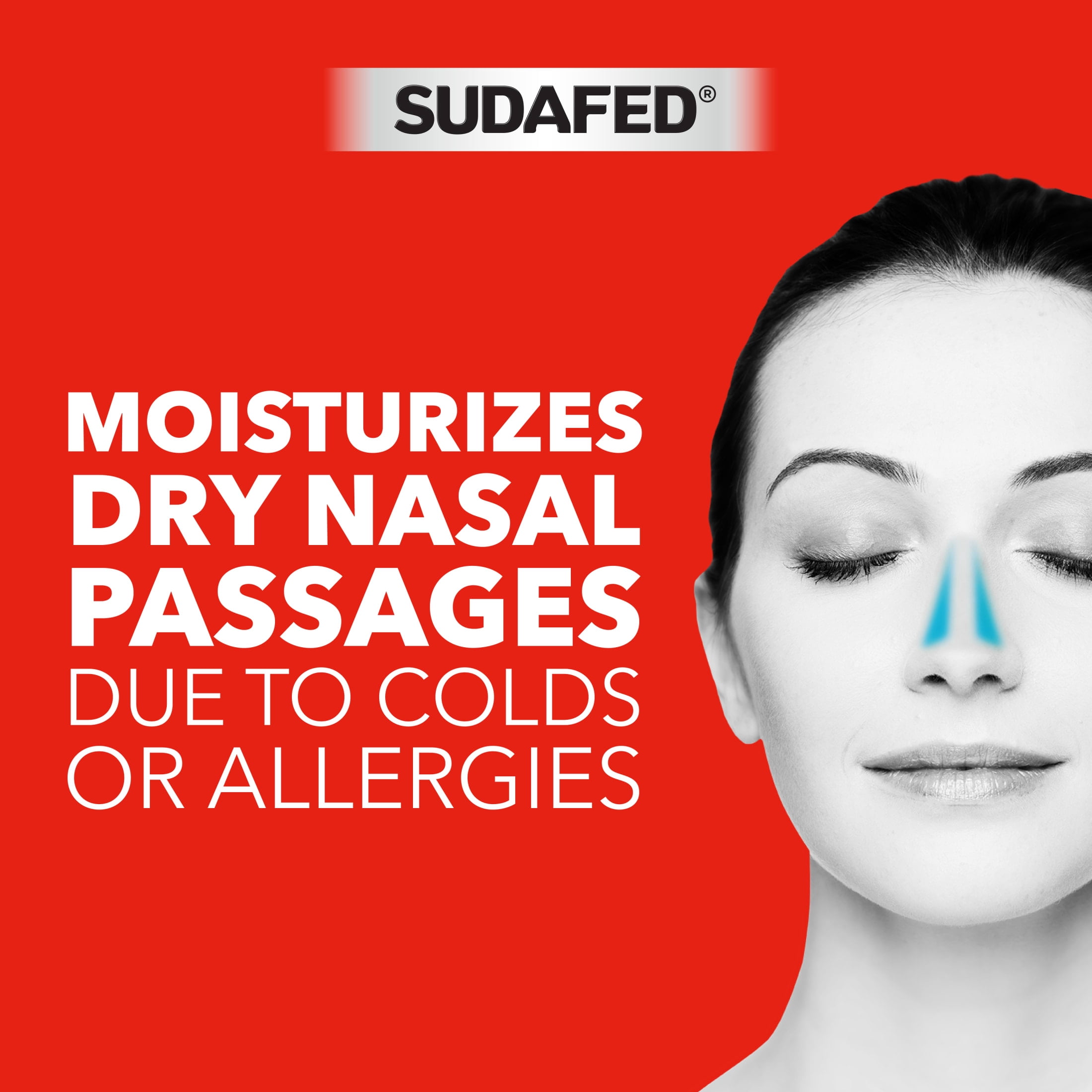 (2 pack) Sudafed Non-Medicated Saline Nasal Mist with Aloe, 3 fl. oz