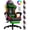 RGB/Green, variant on Czlolo Gaming Chair, Racing Style RGB LED Lights Gaming Chairs for Adults and Kids, Lumbar Massager Gamer Chair, High Back Reclining Computer Chair with Footrest and Headrest (Black/Blue)