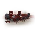 thumbnail image 2 of Regency Ivy League Vinyl Captain Reception Waiting Room Chair with Casters, 2 of 5