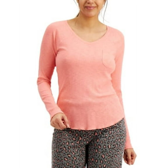 Jenni by Jennifer Moore Ribbed Pajama Top Womens
