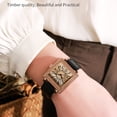 thumbnail image 3 of Retro Style Square Dial Women Watch, Decoration  Mechanical Dial Watch For Dating Travel, 3 of 8