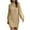 Khaki, variant on Oksale Knit Dresses for Women Trendy Mock Neck Mini Dress Loose Long Sleeve Sweater Dresses Solid Color Fall Dress 2025 Soft Cozy Dress Beige S