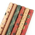 thumbnail image 5 of Fdelink Gift Wrapping Paper Clearance Christmas Wrapping Paper Christmas Gifts Christmas Wrapping Paper 20''*27.5'' Santa Merry Christmas Lettering Snowflakes Plaid, 5 of 6