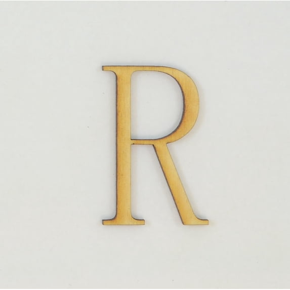 1 Pc, 12 Inch X 1/4 Inch Thick Fangsong Font Wood Letters R For Direction Use Or Decor