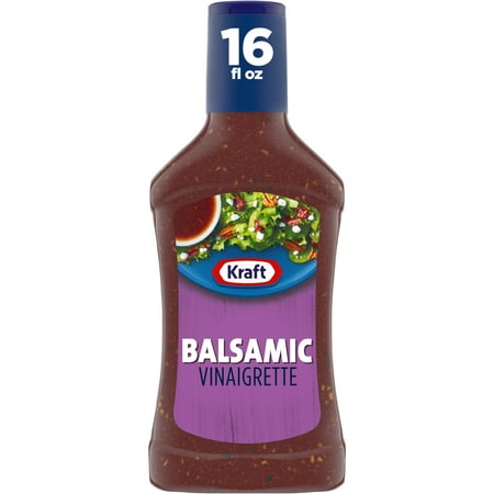 Kraft Balsamic Vinaigrette, 16 fl oz Bottle, Liquids, Contains Soy/Soybean, Casein Free