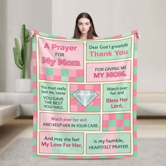 Mom Throw Blanket- Mom Gifts from Daughter, Son - Mother Birthday Gifts - Moms Birthday Gift Ideas - Birthday Presents for Moms 50x40