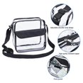 thumbnail image 3 of Bolso Bandolera De Mensajero Cruzado Transparente, Bolso Transparente Diagonal De Un Hombro, Bolso Cuadrado Pequeño Deportivo De Moda Para Ir De Compras Y Fitness Advancent AP005793-00, 3 of 6