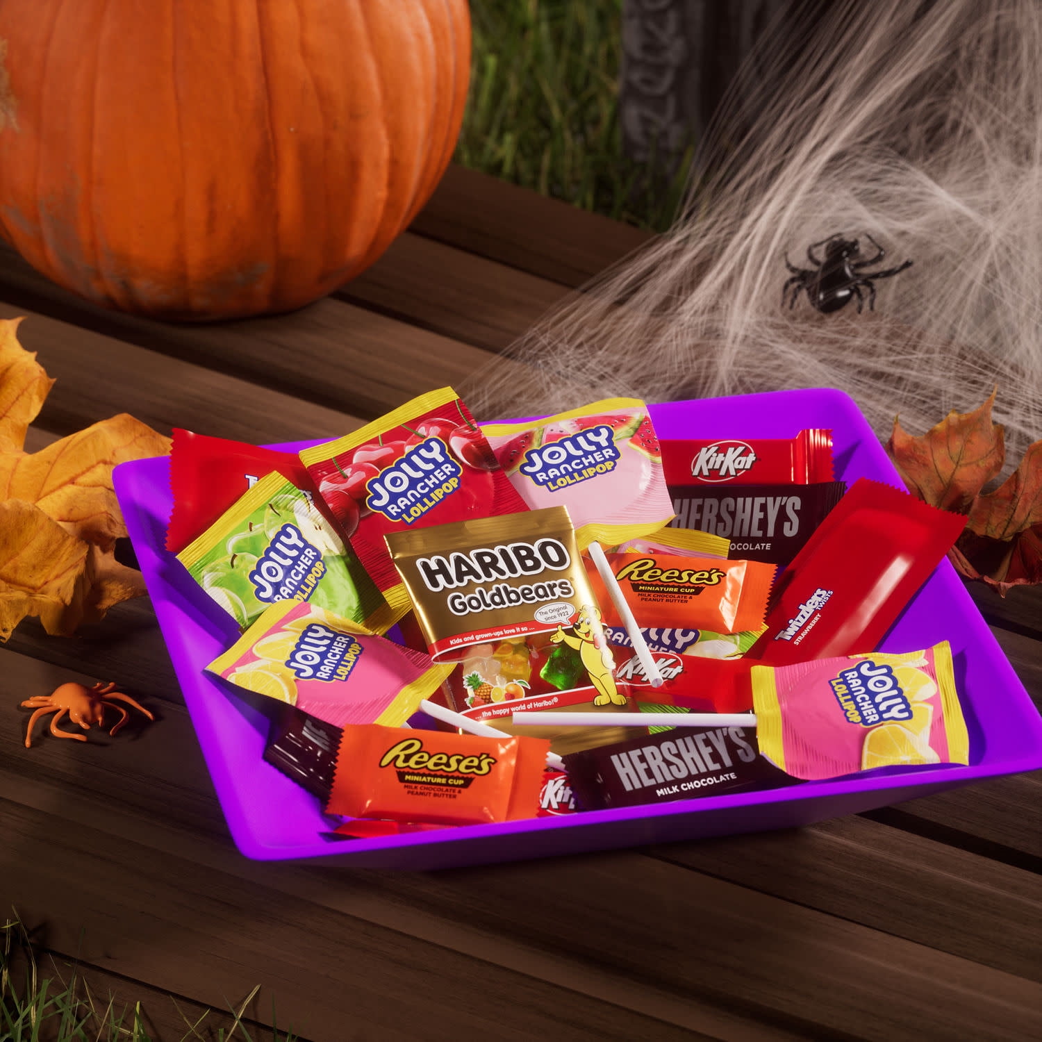 (2 pack) Hershey Miniatures Assorted Flavored, Halloween Candy Bulk Bag, 31.55 oz (100 Pieces)