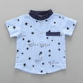 thumbnail image 5 of Tfken Boys Outfit Set Size 3 Years-4 Years Kids Baby Star Letter Gentleman Shirt Tops Shorts Outfits Set Toddler Boy Outfit Blue, 5 of 9