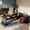 Dark Walnut Black, variant on Fnova 78" L-Shaped Executive Desk with Drawers, Large Office Desk with Storage, Modern Business Desk for Home Office and Commercial Use