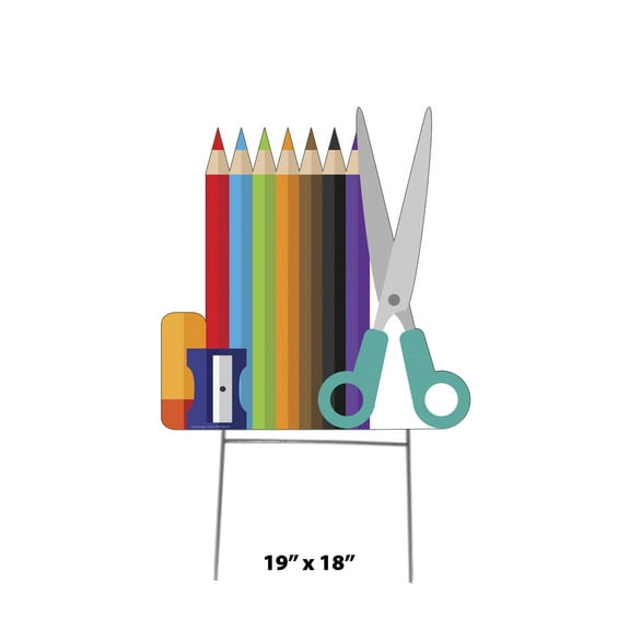 School Supplies Yard Sign