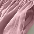 thumbnail image 6 of DPTALR George Women's Linen Summer Palazzo Pants,Casual Flowy Wide Leg,Drawstring High Waist Beach Trousers with Pockets,Pink,Size XL, 6 of 9