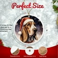 thumbnail image 2 of Basset Hound Dog Ornament - Pet Ornament for Christmas Tree - 3" Round Ceramic - Printed in USA - Puppy New Dog - Dog Mom - Dog Dad - Pet Owner - Xmas Decoration DOG018, 2 of 5