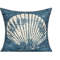 thumbnail image 2 of Blue Shell 16x16 Set of 4 Throw Pillow Covers for Outdoor Patio Furnitures Ocean Themed Decorative Cushions Navy Sea Vintage Decor for Couch Sofa,Starfish Prints, 2 of 5