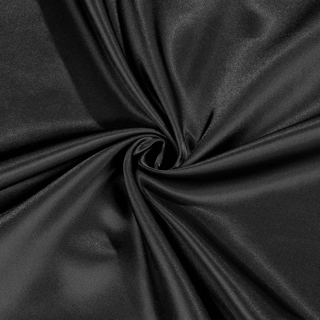 Unique Bargains 4 Pack Satin Pillowcases with Envelope Black Standard