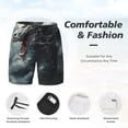 thumbnail image 3 of Fotbe Cloud White Dragon Men’s Swim Trunks Quick Dry Swim Shorts Board Shorts with Mesh Lining-3X-Large, 3 of 9