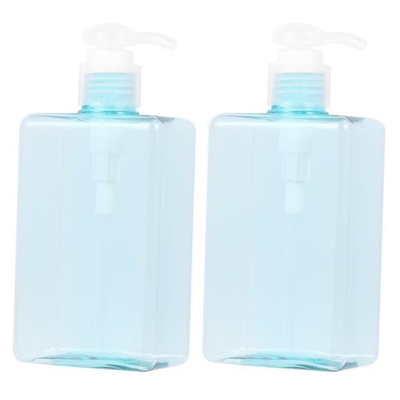 2Pcs PETG Plastic Empty Pump Cosmetic Bottle Bottles Essential Oil Bottle Empty Bottles Portable Pump Bottle (Blue)
