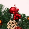 thumbnail image 3 of 9FT Christmas Garland for Stairs 2.7M Wreath Christmas Decorations with Flower and Ball for Fireplace Wall Door Xmas Holiday Garlands A11, 3 of 5