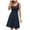 Navy Blue, variant on Women's Summer Sleeveless Scoop Neck Swing Tank Dress - Casual Beach/Party - S-XL Sizes
