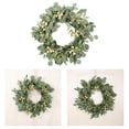 thumbnail image 2 of Eucalyptus Wreaths, Front Door 22'' Large Green Leaves Wreath for Spring , Outdoor Greenery Floral Wreath Wall Hanging, 2 of 8