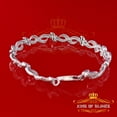 thumbnail image 4 of King Of Bling's White 0.15ct Real Diamond 925 Sterling Silver Fancy Bracelet-Size 7 Inches, 4 of 9