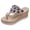 Blue, variant on Glitter Rhinestones Pearl Platform Flip Flops Backless Slip on Dress Sandals for Women Ethnic Boho Delicate Wedge Chunky Heels Slides Summer Slippers Black Size 6.5