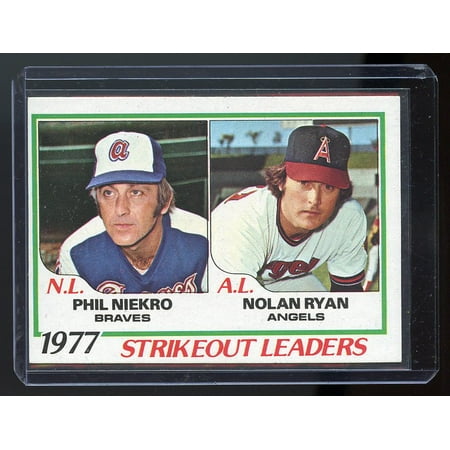 1978 Trading Card - 1978 Topps Strikeout Leaders #206 Phil Niekro Braves and Nolan Ryan Angels Card
