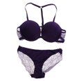 thumbnail image 1 of Conjunto de sujetador con aros de encaje floral Sujetador push up para mujer Calzoncillos de lencería 32B-38B 32B-70B Soledad Conjunto de sujetador push up para mujer, 1 of 10