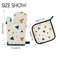 thumbnail image 2 of Yayeee Oven Mitts and Pot Holder Set of 4 Heat Resistant Kitchen Gloves Baking Hot Pad, Beige Simple Shapes, 2 of 5
