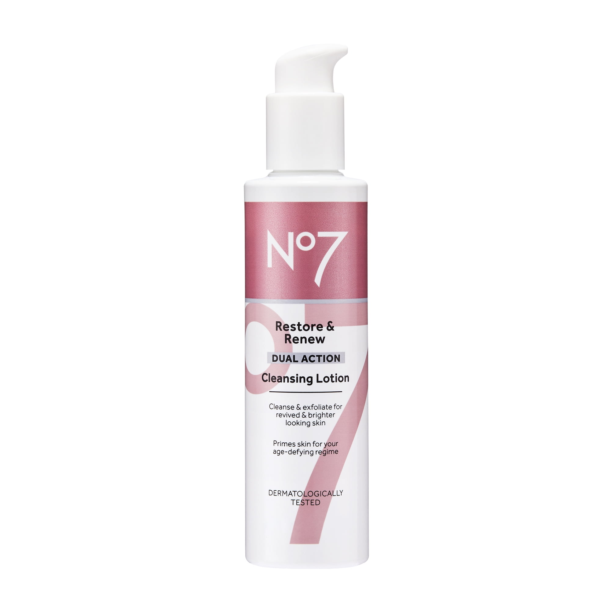 No7 Restore and Renew Dual Action Cleansing and Exfoliating Face Cream, 6.7 fl oz