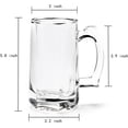 thumbnail image 2 of Juego de 2 tazas de cerveza pesadas, tazas de vidrio con asa, vasos de cerveza para congelador, Stein tradicional para bar, alcohol, bebidas, café, tés, 2 of 4