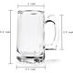 thumbnail image 2 of Juego de jarras de cerveza pesadas, jarras de vidrio de 11.1 oz con asa, vasos de cerveza para congelador, vasos para beber cerveza de 330 ml, jarra tradicional para bar, alcohol, bebidas, café, tés,, 2 of 5