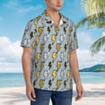 thumbnail image 3 of Balery Lightning Bolts Camisas hawaianas de manga corta para hombre, camisas playeras de corte holgado, camisas de vacaciones con botones,Large, 3 of 7
