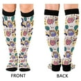 thumbnail image 4 of FORMRS Womens Knee High Socks Casual Long Thick Travel Daily Wear, 2 Pairs, Cute Cartoon Pattern, 4 of 6
