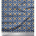 thumbnail image 1 of Soimoi Rayon Fabric Check & Moroccan Ethnic Print Sewing Fabric Yard 56 Inch Wide, 1 of 3