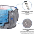thumbnail image 4 of Fenlosi Cestas para la colada emergentes a prueba de desgarros, con asas fuertes, cesta para la colada, fácil de transportar y subir y bajar escaleras, malla de panal transpirable, cesta para la colad, 4 of 5