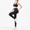 thumbnail image 2 of Afdoent Women 2 Piece Workout Sets Solid Color Sports Bra Seamless High Waisted Leggings Yoga Gym Activewear, 2 of 4