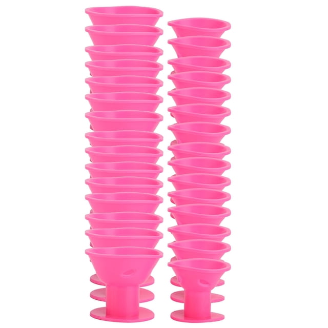 30 rulos para el cabello ondulado y rizado, herramienta de peluquería para el hogar (rosa)