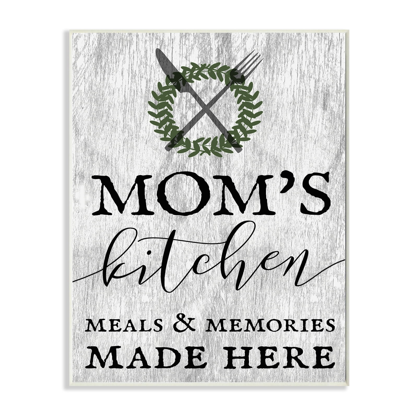 Stupell Industries Mom's Kitchen Meals and Memories Food & Beverage Painting Unframed Art Print Wall Art, 13 x 19