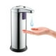 thumbnail image 1 of Dispensador de jabón automático premium sin contacto, funciona con pilas, dispensador de jabón para baño, 3 niveles de ajuste, impermeable y a prueba de fugas, acero inoxidable, para baño, c, 1 of 4