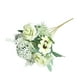 thumbnail image 2 of Flores de rosas artificiales - Rosas de tela de seda realistas para decoración del hogar, bodas, fiestas - 12,2" de altura - Blanca, roja, champán, verde, 2 of 6