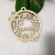 thumbnail image 1 of Adornos navideños con nombre personalizado, juego de bolas personalizadas, regalo colgante de madera, copos de nieve cortados con láser, árbol de Navidad, 1 of 4