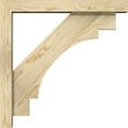 thumbnail image 3 of Ekena Millwork 4"W x 22"D x 22"H Merced Block Rough Sawn Bracket w/ Offset Brace, Douglas Fir, 3 of 25