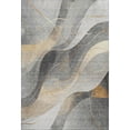 thumbnail image 2 of Addison Rugs Mayfield Premium Machine Washable Transitional Swirls Gray Rectangle Rug, 10' X 14' Machine Washable Transitional Swirls Gray Oversized Sherpa Throw Blanket, 2 of 7