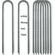thumbnail image 1 of 6 Pack Ground Stakes, Garden Staples Rebar Stakes Galvanized Steel U Hooks Heavy Duty Ground Anch, 1 of 4