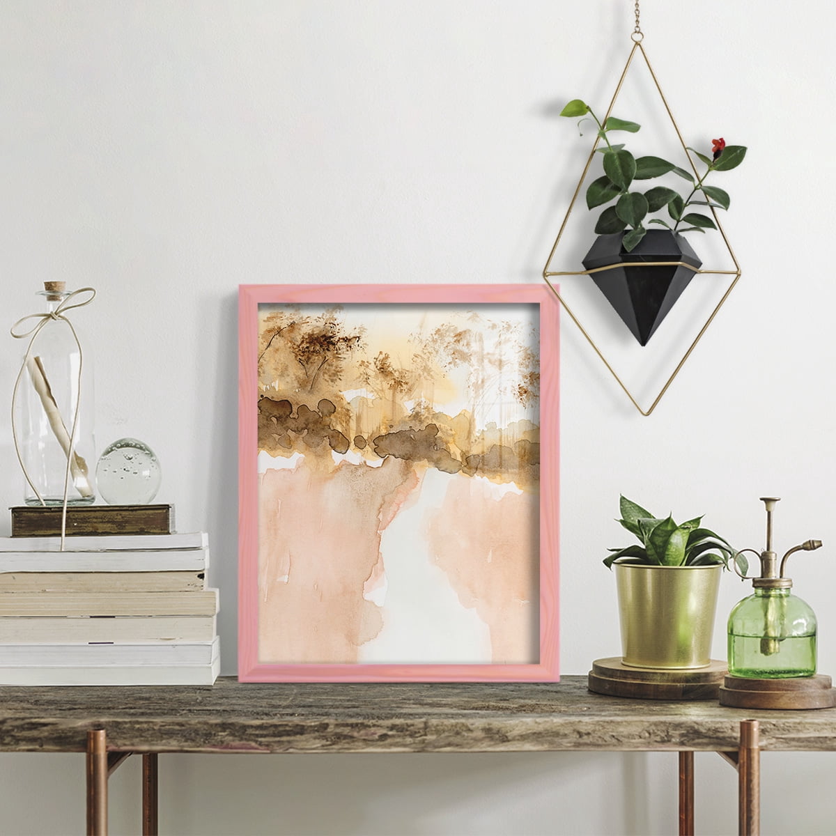 Sun Kissed Earth I - Framed Print w/glass - Sunset Pink