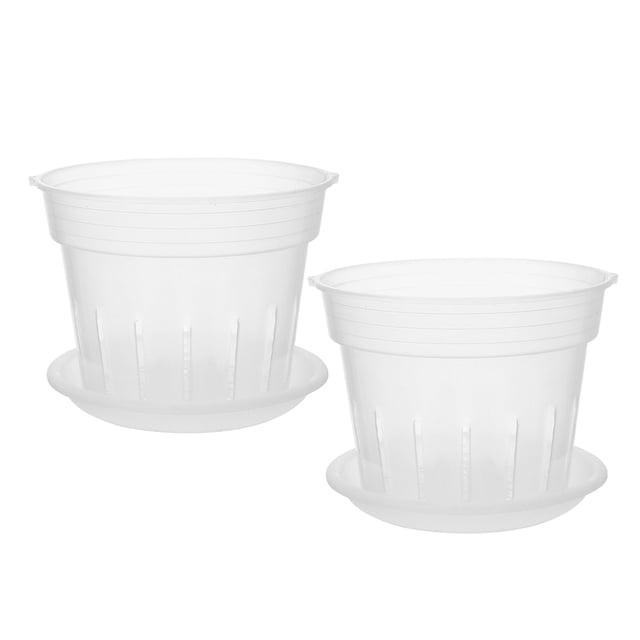 IFANLANDOR 2Ud Macetas Transparentes Para Con Orificios Para Plantas Interiores Y Suculentas