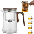 thumbnail image 2 of Glass Teapot with Magnet Infuser - 600 Or 800Ml Borosilicate Glass Teapot, No Mess Dripping Spout and Easy Clean, Perfect Tea Set for Home, Includes Infuser for Loose Tea and Heat-Resistant Handle, 2 of 9